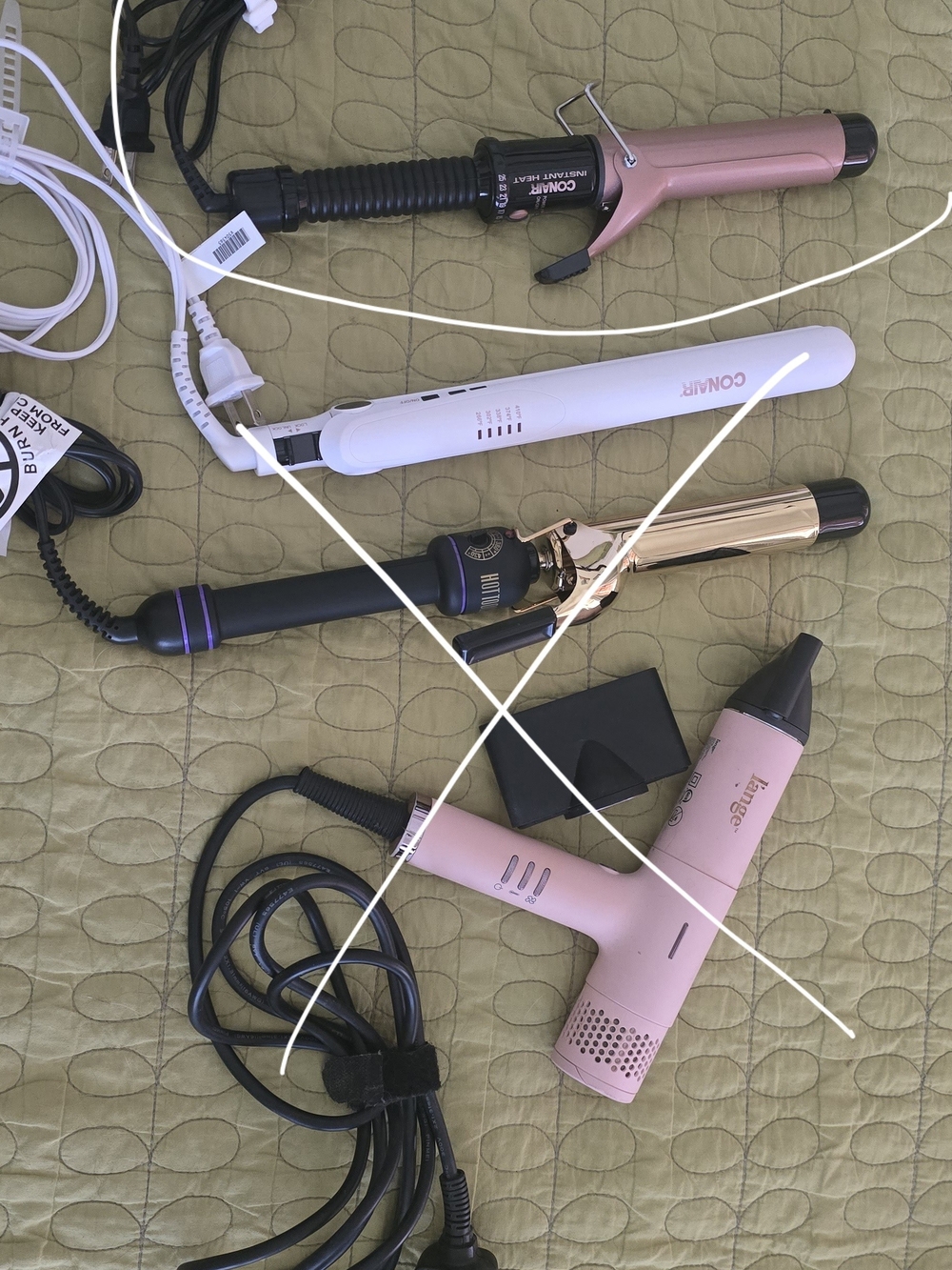 Conair Instant Heat Curling Iron with 25 Heat Settings – Rose Gold/Pink & Black
